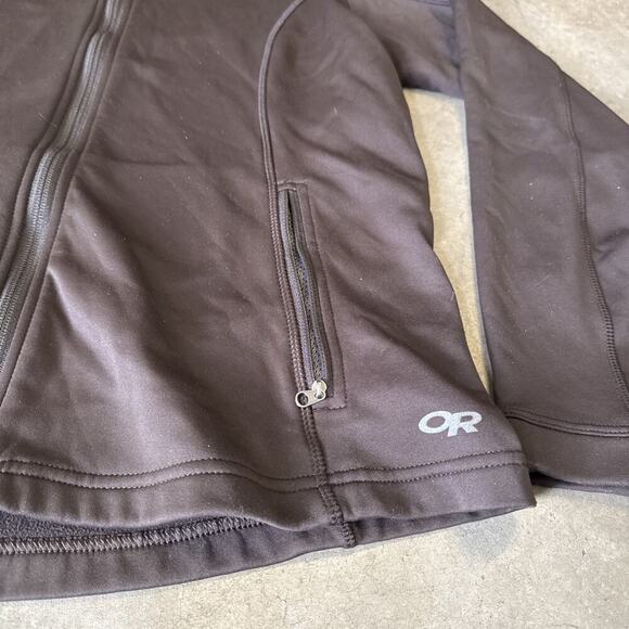 Outdoor Research Womens L Brown Fleece Lined Ascendant Zip Up Thermal Base Layer - Picture 3 of 14